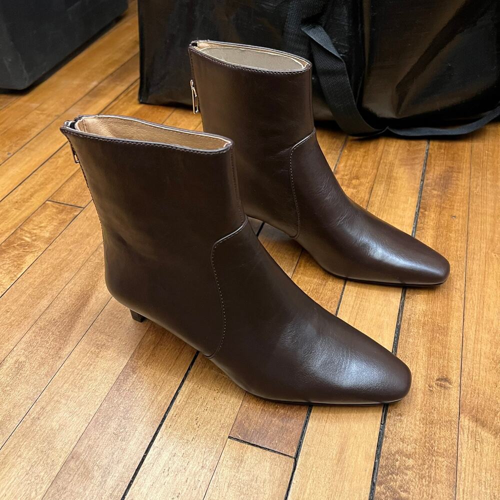 Madewell The Dimes Kitten Heel Boot (Women) sz 6 NWOB $218 Brown Turkish Coffee
